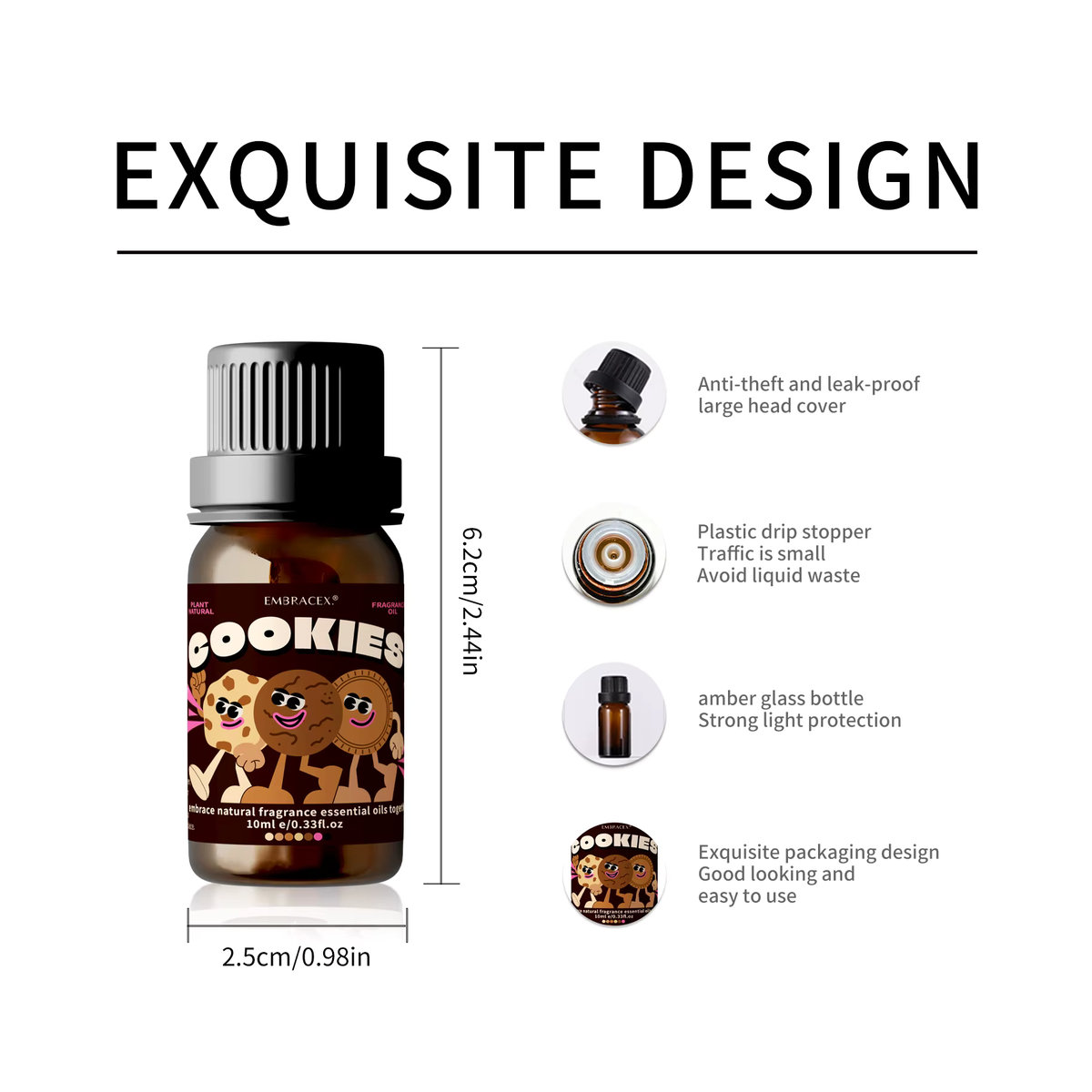 EMBRACEX Parfüm Öl Kekse Duft für Aromatherapie, 10 ml - Bild 4
