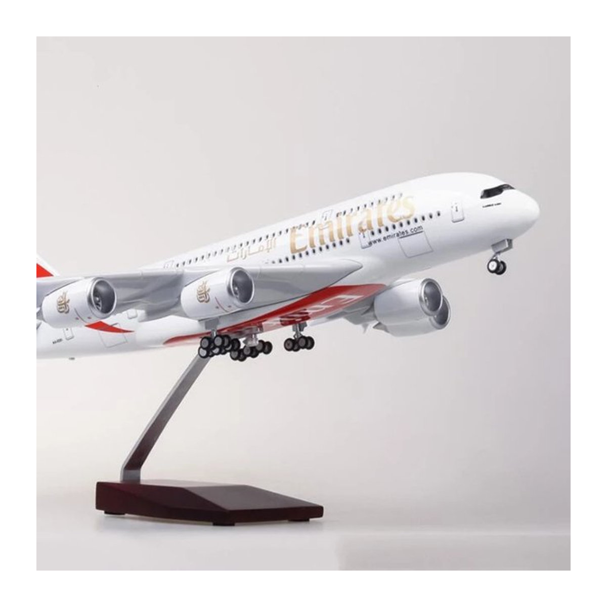 Emirates Airbus A380 Flugzeug Modell in Weiß, Länge: 46 cm - Bild 1