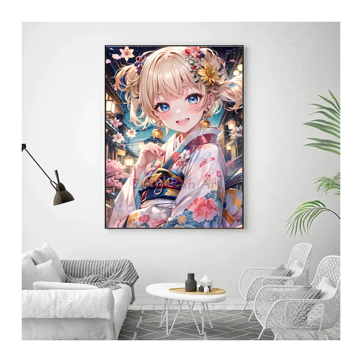 EmmLiAn Diamond Painting Set Anime Fee Motiv in Mehrfarbig als Wandmontage mit Kristall Mosaik für deine Wohnkultur - Bild 2