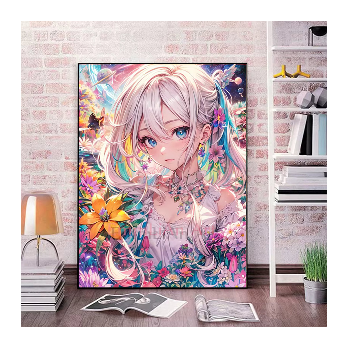 EmmLiAn Diamond Painting Set Anime Fee Motiv in Mehrfarbig als Wandmontage mit Kristall Mosaik für deine Wohnkultur - Bild 3