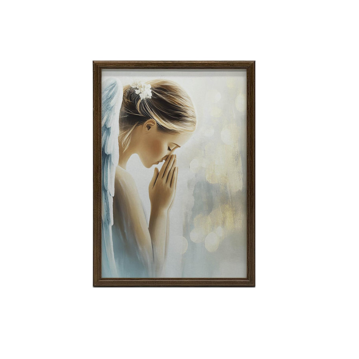 Engel im Goldenen Licht Premium-Leinwand von iKable, Gold, B x H: 50 x 70 cm, ohne Rahmen - Bild 2