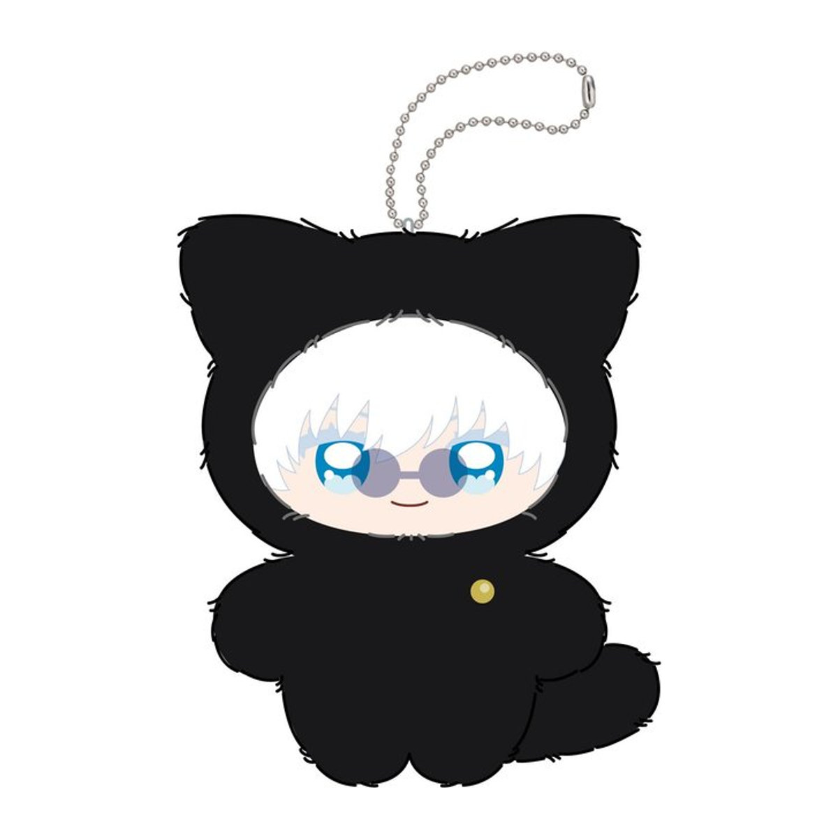 Ensky Jujutsu Kaisen Chimikemo Maskottchen Gojo Satoru aus Polyester, B/T/H: 10 x 9,5 x 4 cm - Bild 1
