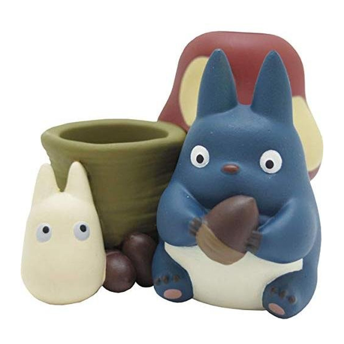 Ensky Studio Ghibli Totoro Stempelhalter aus PVC mit mittelgroßem und kleinem Totoro, B/T/H: 4,5 x 6,2 x 7,0 cm - Bild 1