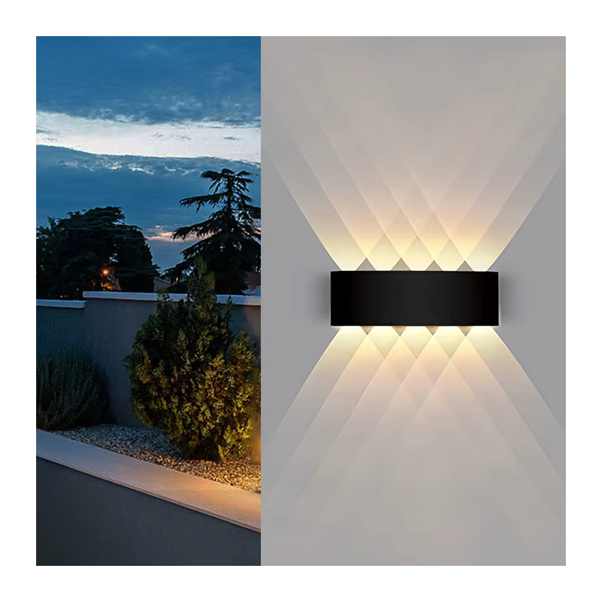 EnwYe LED Wandleuchte Modern IP65 Wasserdicht Weiß Kaltweiß - Bild 3
