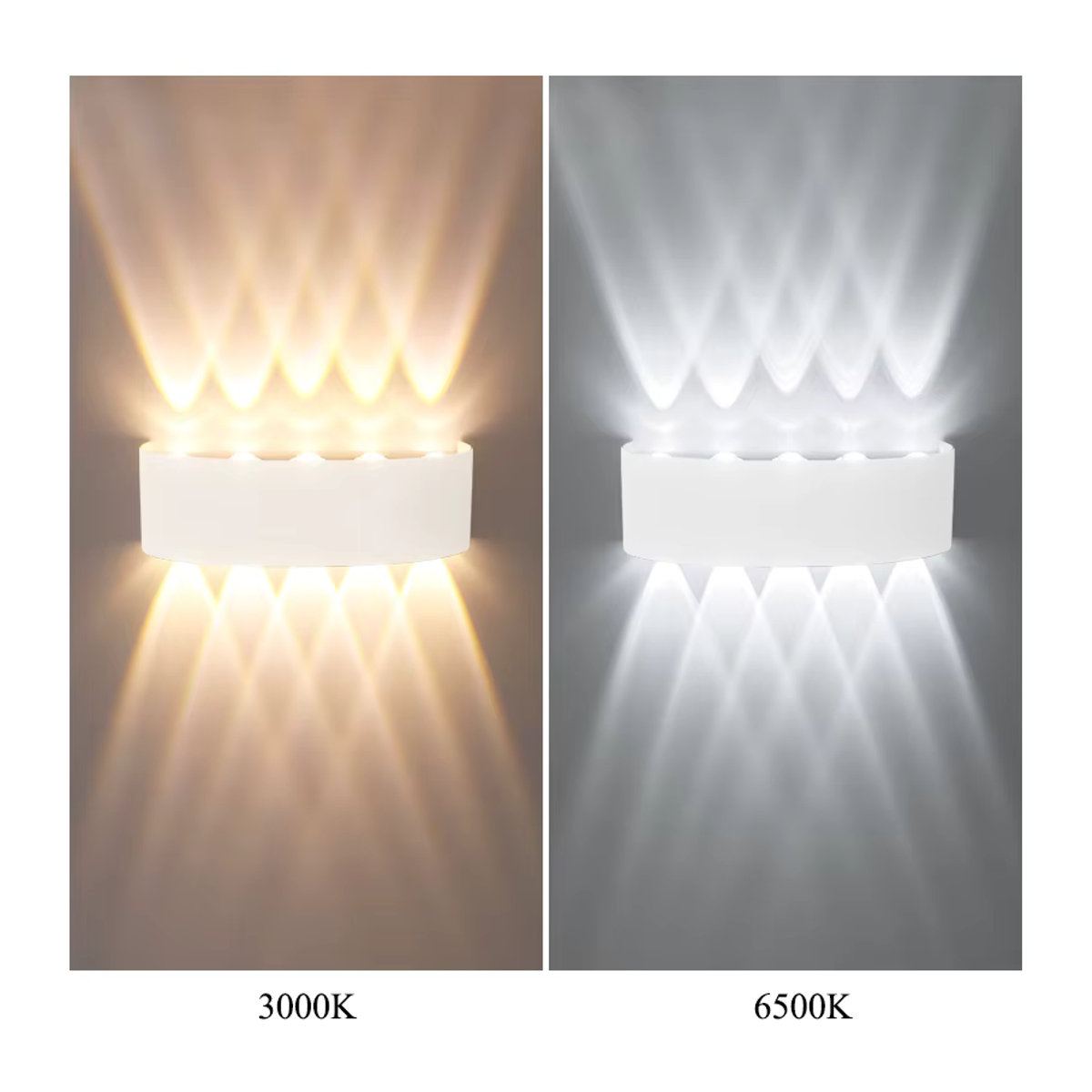 EnwYe LED Wandleuchte Modern IP65 Wasserdicht Weiß Kaltweiß - Bild 4