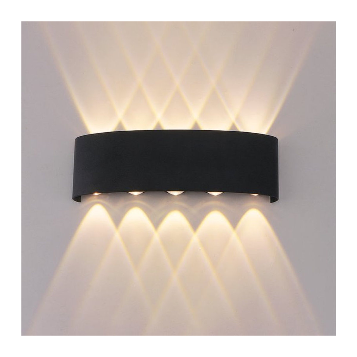 EnwYe LED-Wandleuchte Up and Down in Schwarz, minimalistisches Design für Innen- und Außenbereiche - Bild 1