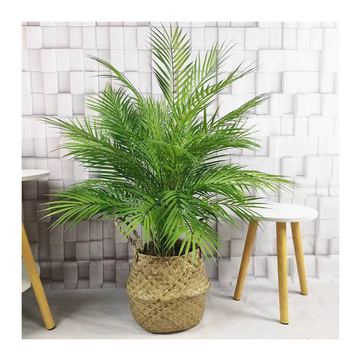 EQIANAO Künstliche Palme Grün, Stehende Tropische Pflanze als Dekoration für Haus, Hotel und Büro - Bild 3