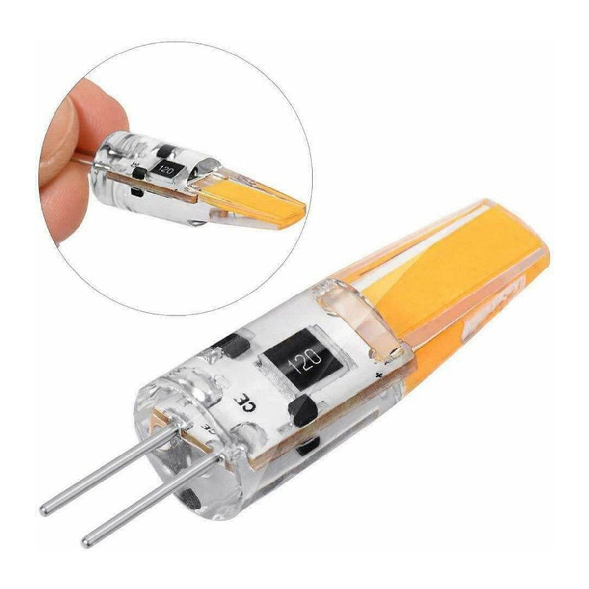 ERANPO G4 LED COB Lampe 6W dimmbar in Kaltweiß für Kronleuchter und Scheinwerfer - Bild 1