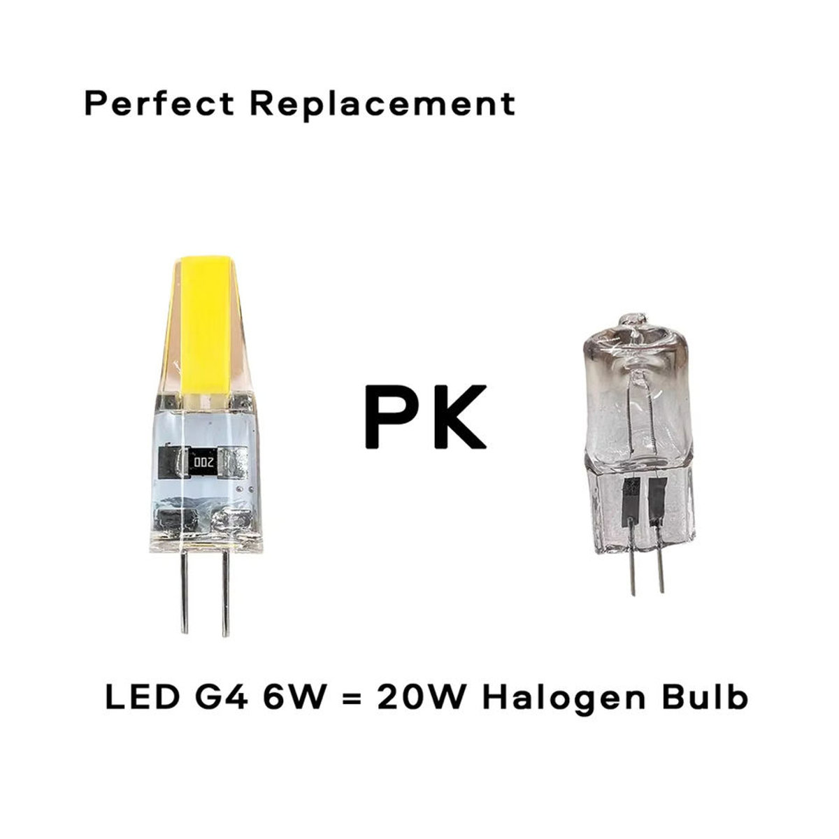 ERANPO G4 LED COB Lampe 6W dimmbar in Kaltweiß für Kronleuchter und Scheinwerfer - Bild 3