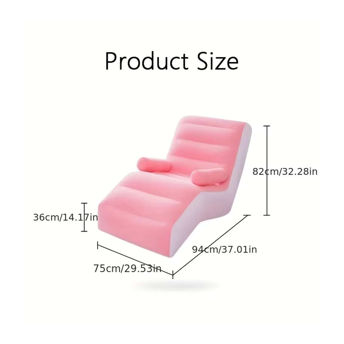 Ergonomische aufblasbare Liege aus PVC in Braun für Kinder und Erwachsene - Bild 1