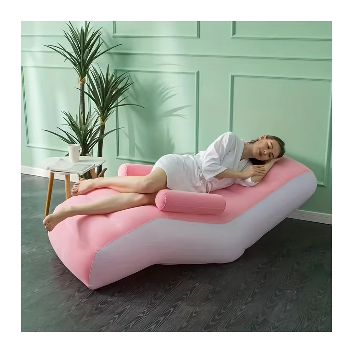 Ergonomische aufblasbare Liege aus PVC in Braun für Kinder und Erwachsene - Bild 2