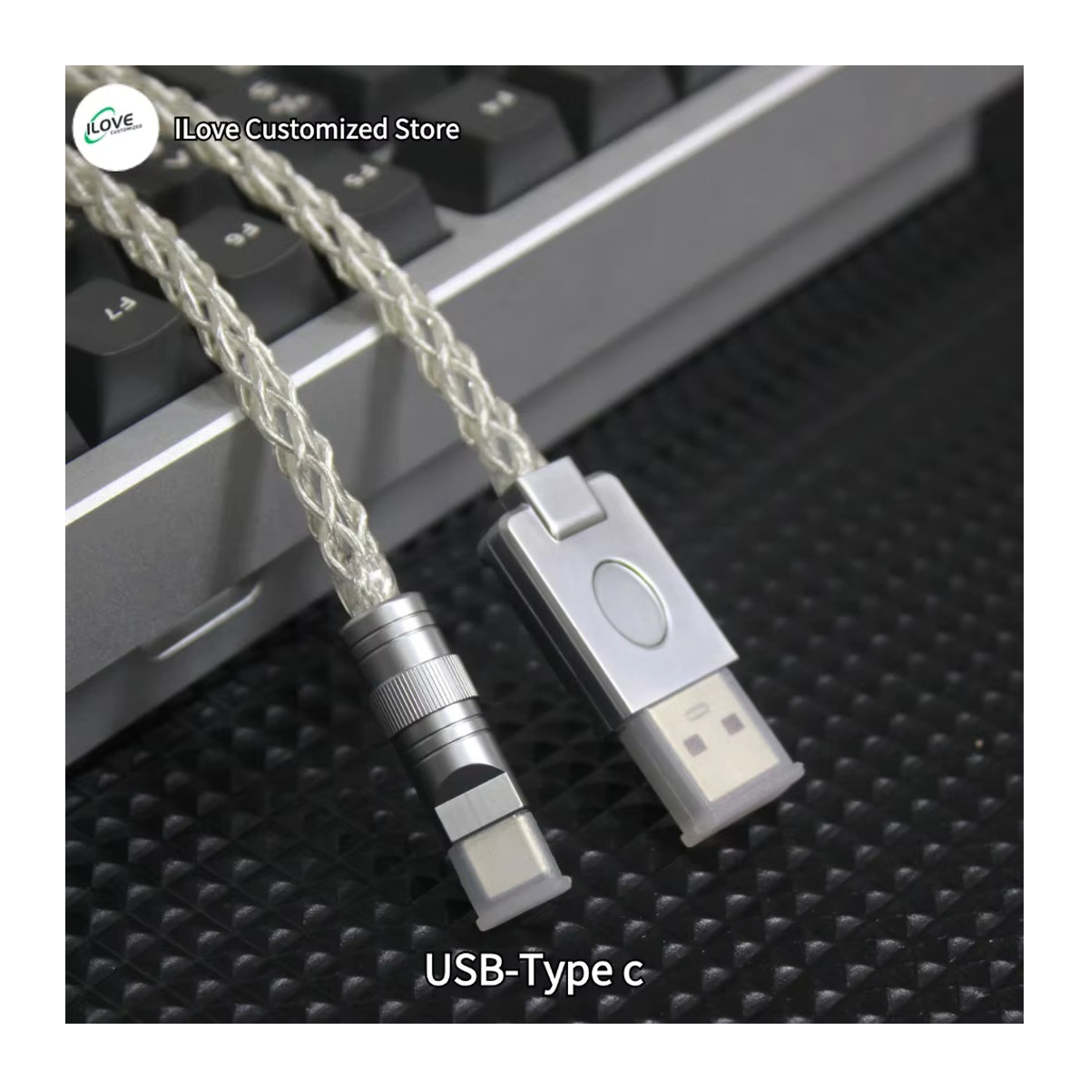 ERZHOU Single Crystal Copper 8-strängiges Geflecht-Kabel für mechanische Tastaturen in Weiß - Bild 4