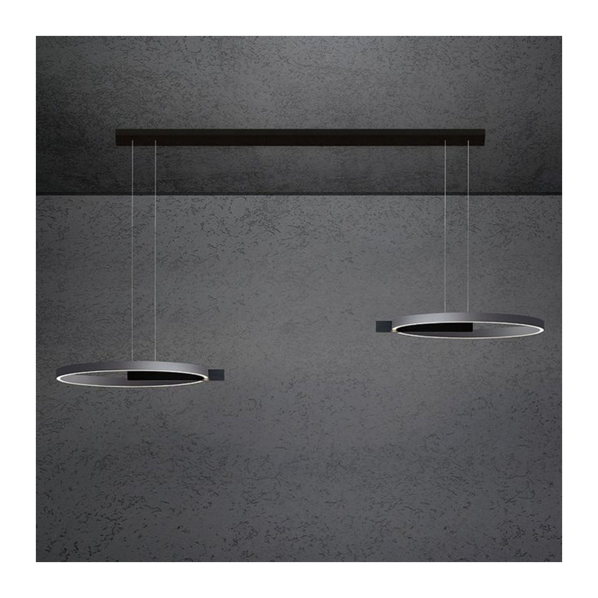 Escale Select Midnight Double 60 LED-Pendelleuchte in Schwarz und Anthrazit - Bild 1