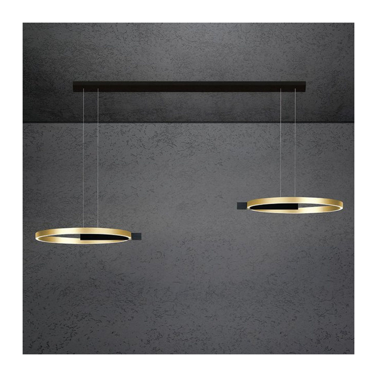 Escale Select Midnight Double 60 LED-Pendelleuchte in Schwarz und Gold mit modernem Design - Bild 1