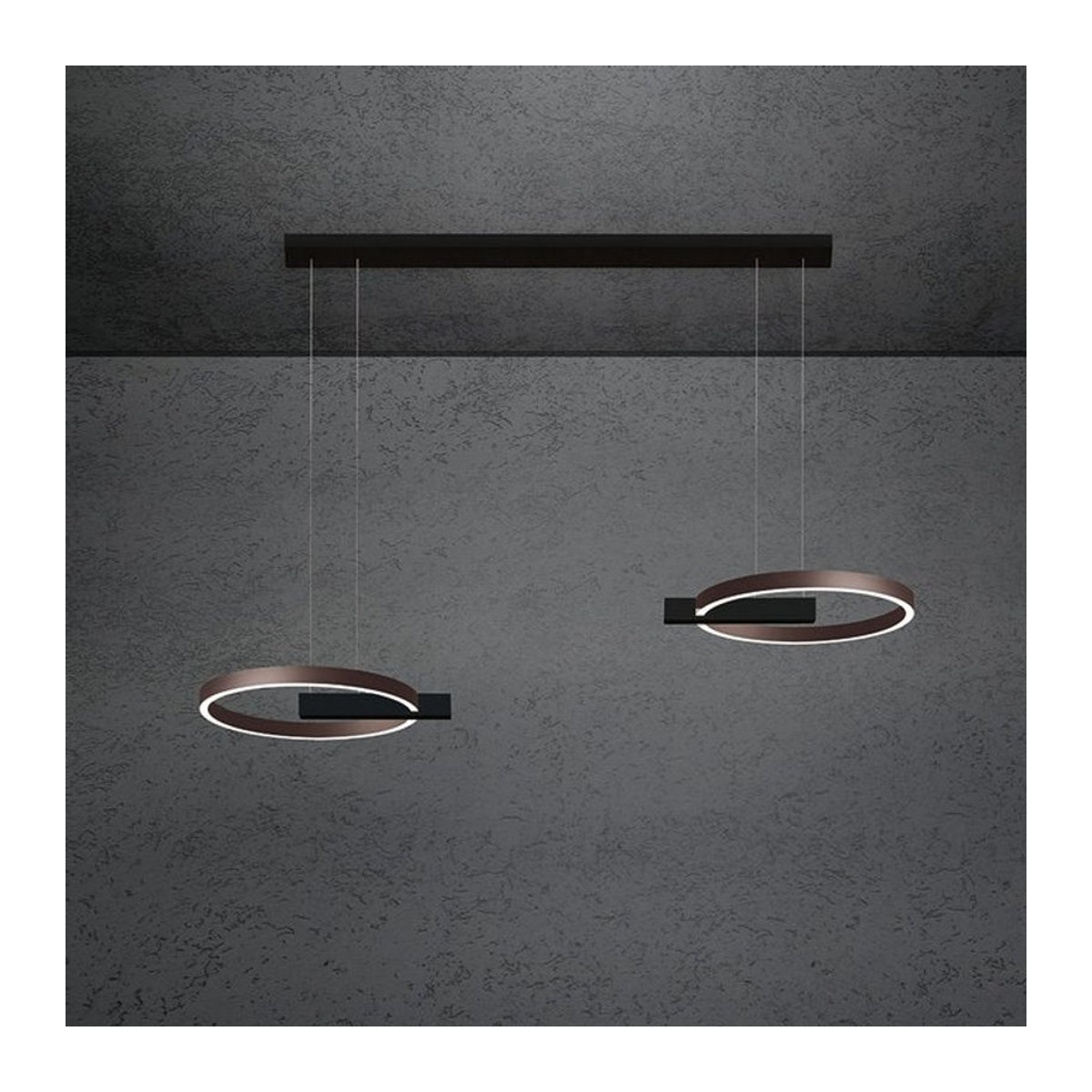 Escale Select Midnight Double LED-Pendelleuchte in Schwarz und Bronze mit modernem Design - Bild 1