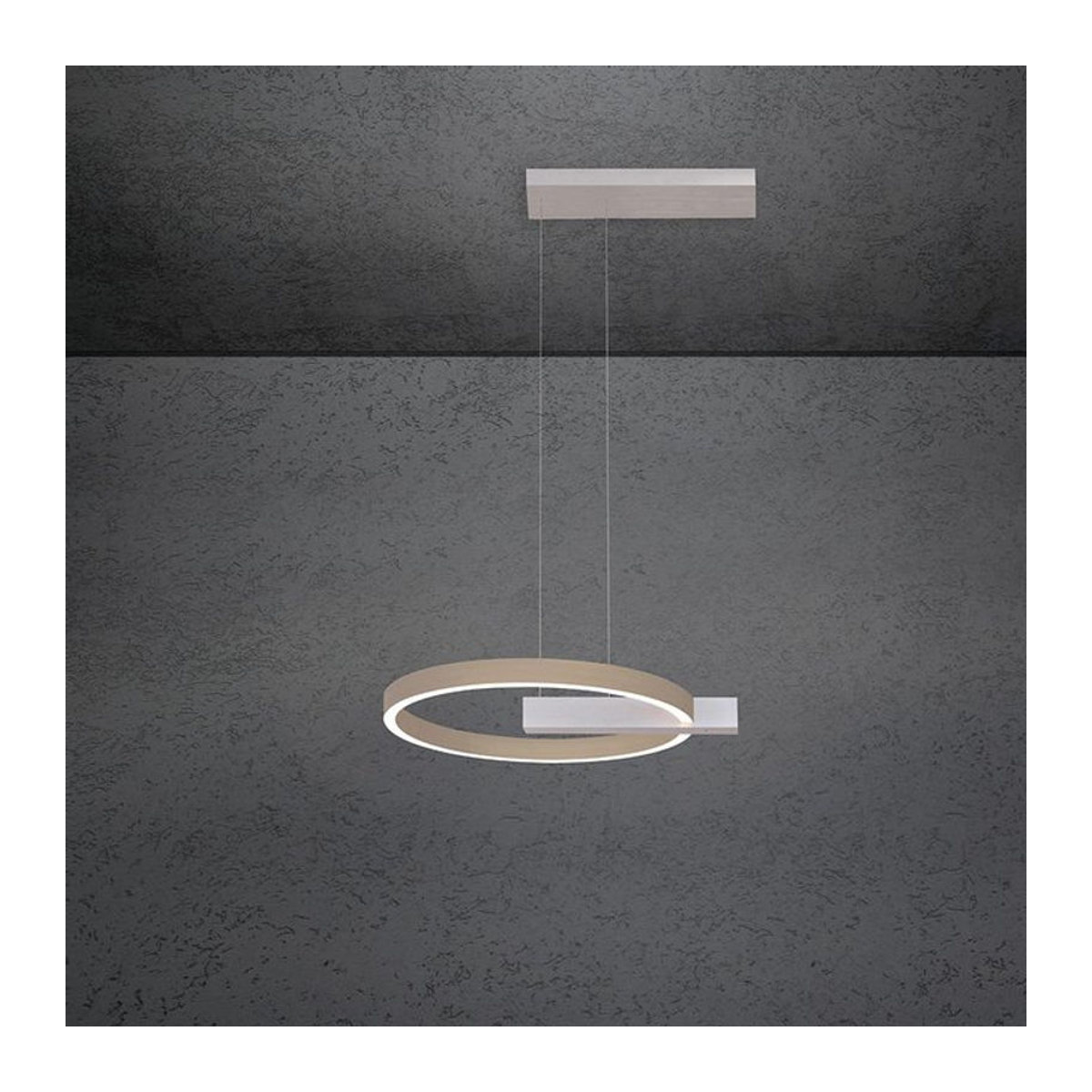 Escale Select Midnight LED-Pendelleuchte aus Aluminium in Taupe, modernes und minimalistisches Design - Bild 1