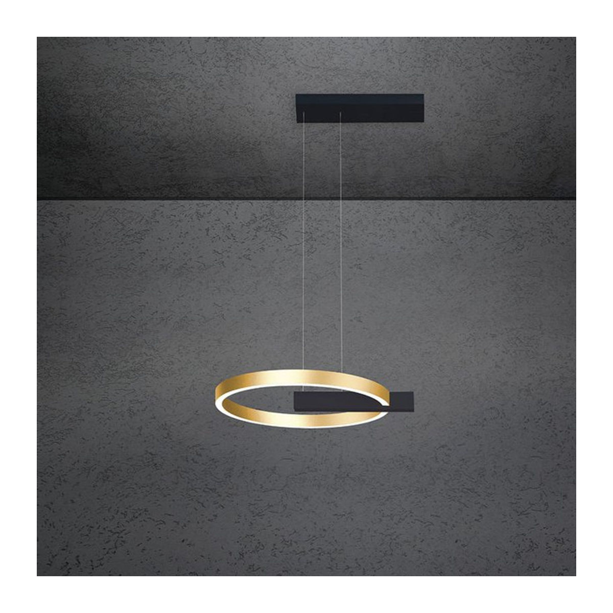Escale Select Midnight LED-Pendelleuchte in Schwarz und Gold, modern und minimalistisch - Bild 1