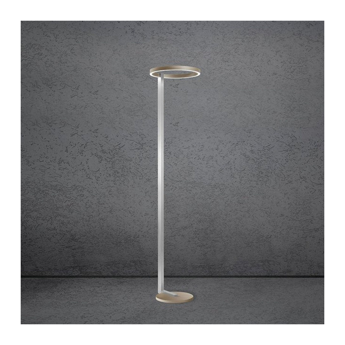 Escale Select Midnight LED-Stehleuchte in Taupe mit geschliffenem Aluminium-Körper und modernem Design - Bild 1