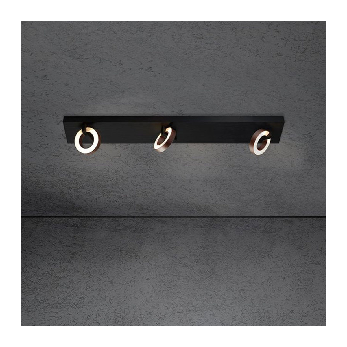 Escale Select Midnight Spot 3-flammiger LED-Deckenstrahler in Schwarz und Bronze - Bild 1