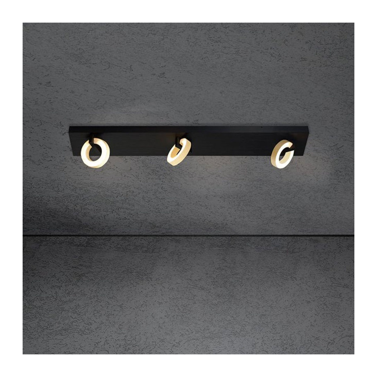 Escale Select Midnight Spot LED-Deckenstrahler 3-flammig in Schwarz und Gold - Bild 1