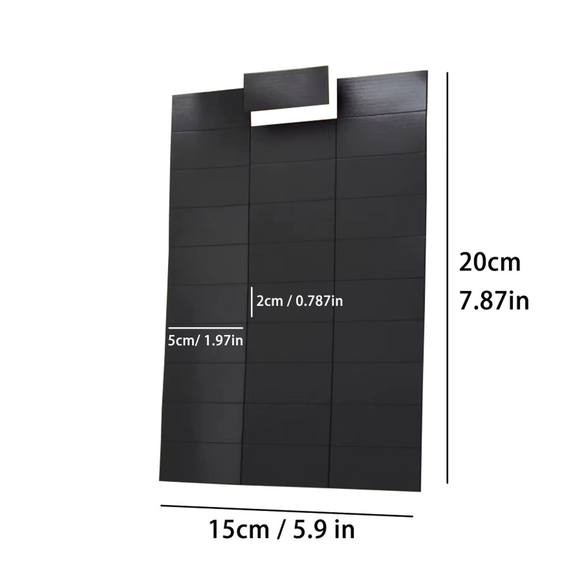ESHANG Magnetfolie Set, 60 Stück selbstklebende Magnetaufkleber in Schwarz, rechteckige Magnetfolie aus Kunststoff für Kühlschrank und vielseitige Anwendungen - Bild 2