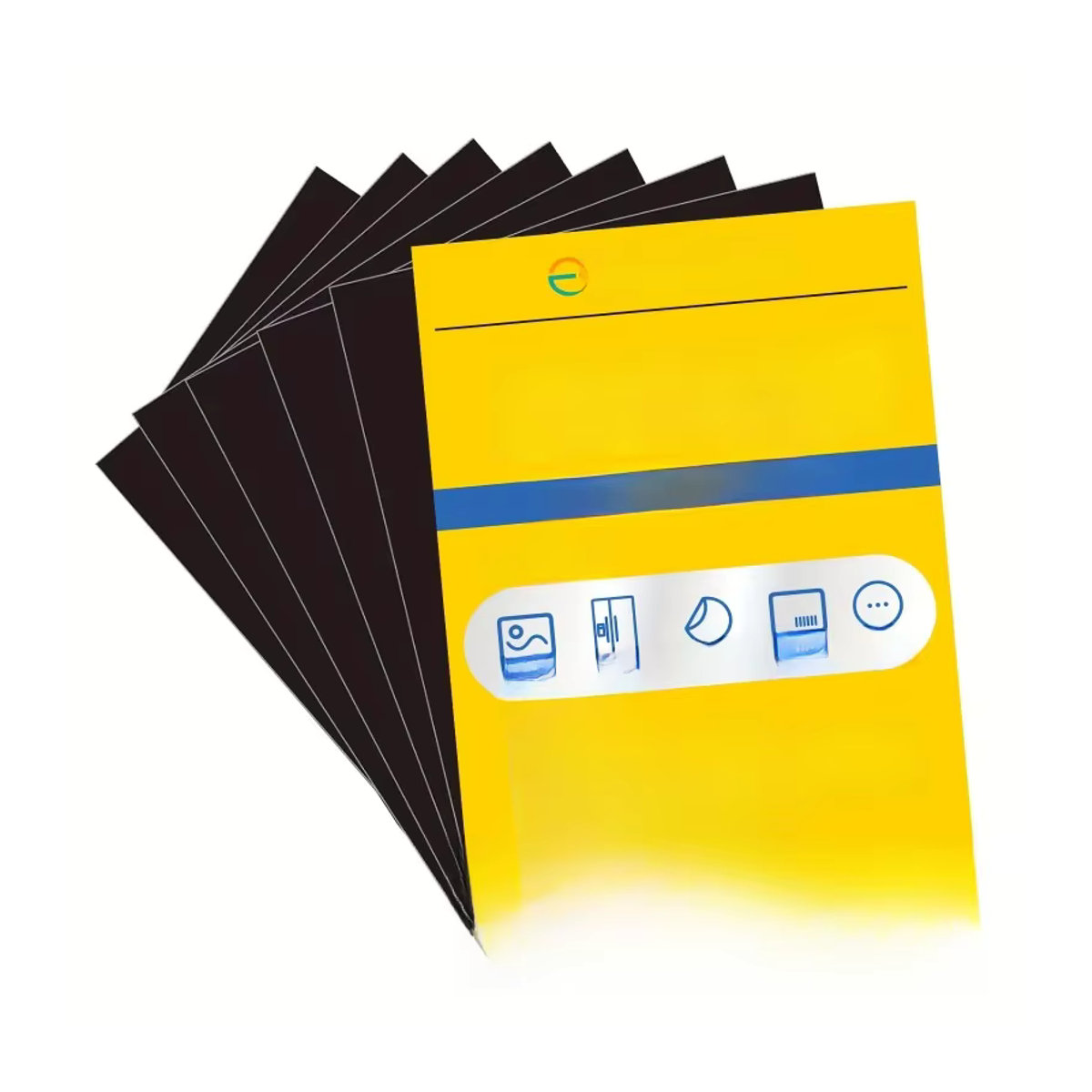 ESHANG Selbstklebende Magnetfolien Schwarz, 5er Pack, Rechteckig, B: 10,16 cm x H: 15,24 cm (4 x 6 Zoll) - Bild 7