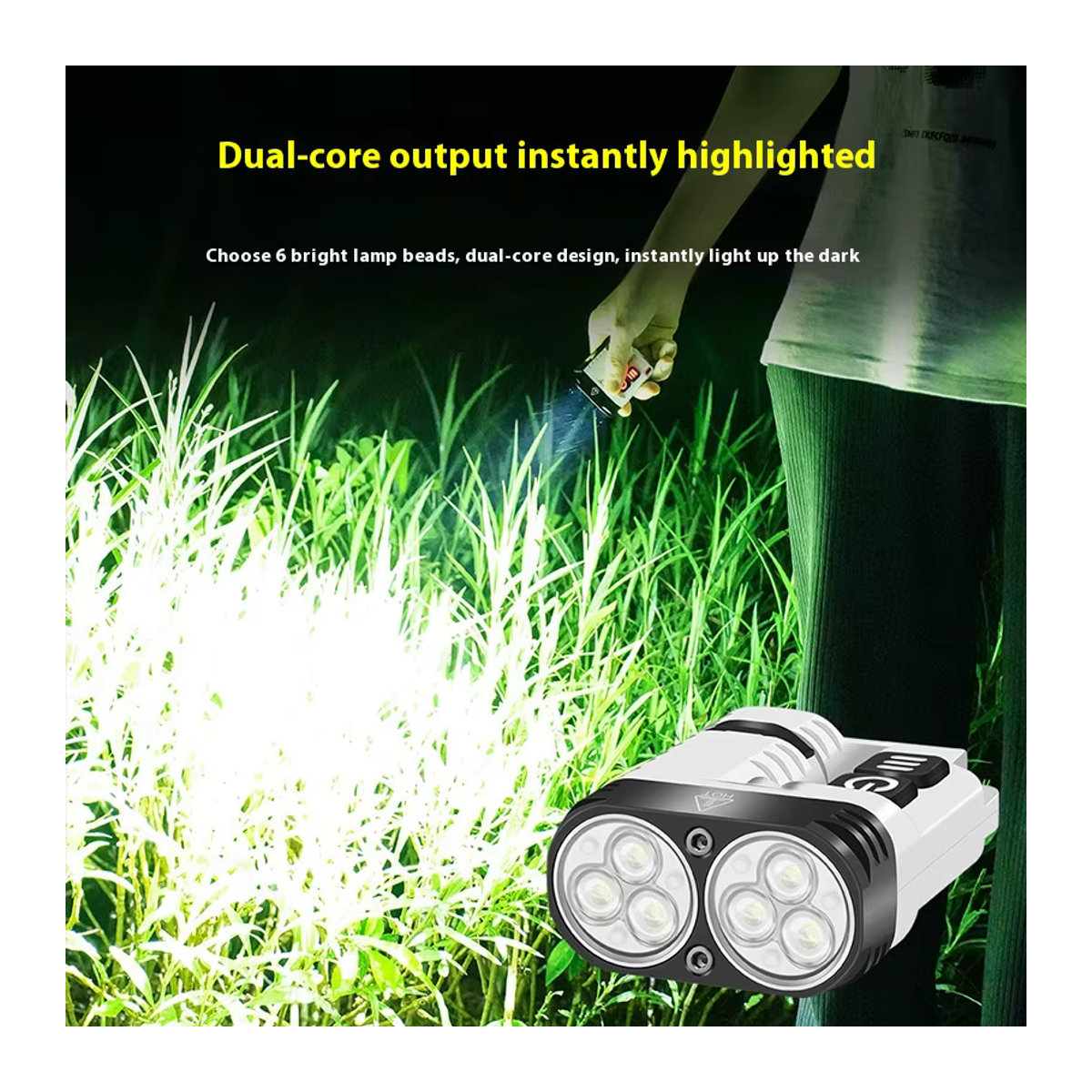 ESMARTER LED EDC Schlüsselbund Taschenlampe mit Magnet und 10 Beleuchtungsmodi, wiederaufladbar - Bild 2
