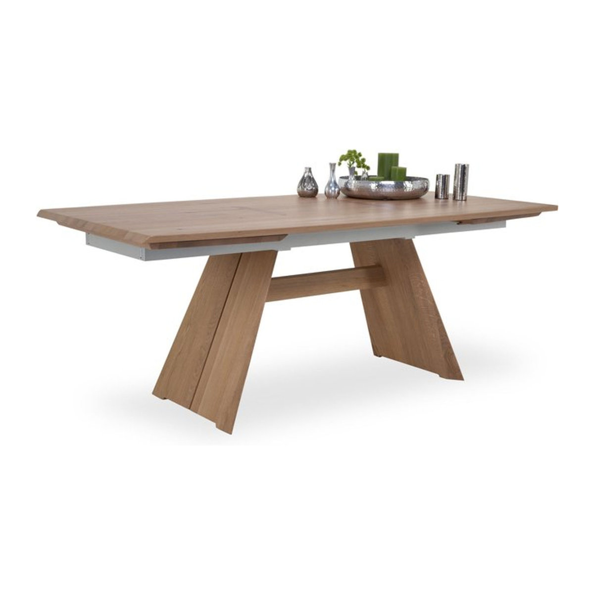Esstisch VOGLAUER VROCK aus Massivholz Eiche Natur in Braun, Landhaus und Modern Stil, B/T/H: 200 x 100 x 76,5 cm - Bild 1