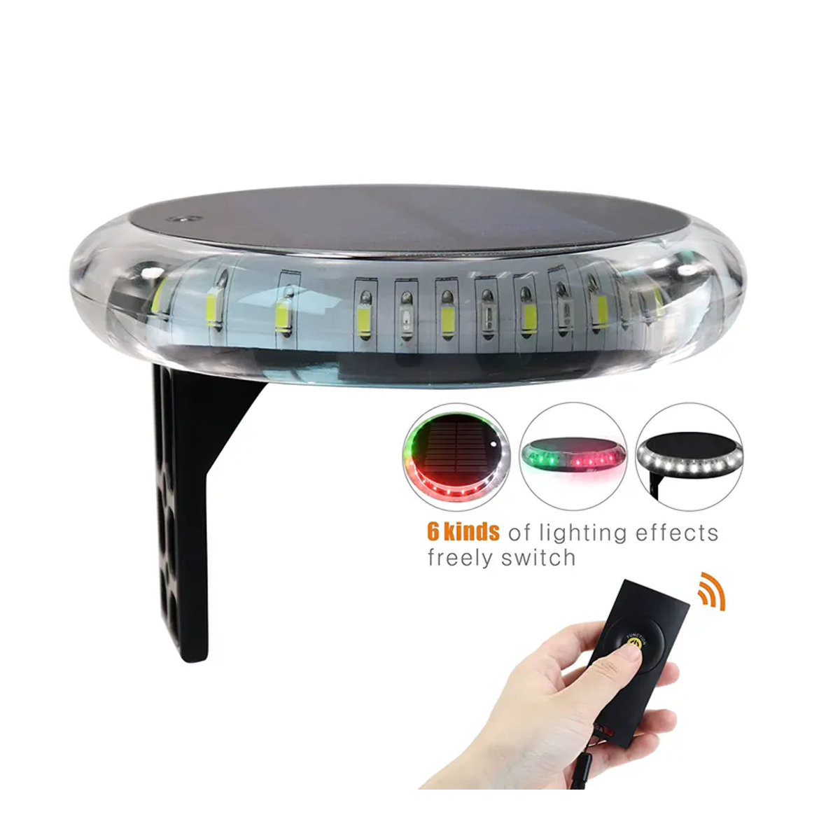 ESTINK Solarbetriebenes Outdoor-Navigationslicht mit IP67 Wasserdichtigkeit, 6 Modi und drahtloser Fernbedienung - Bild 4