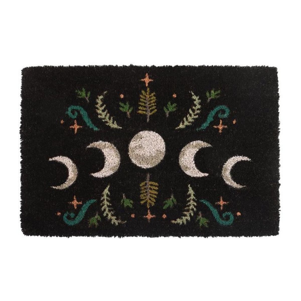 Etwas anderes Dark Forest Moon Phases Fußmatte in Schwarz - Bild 1