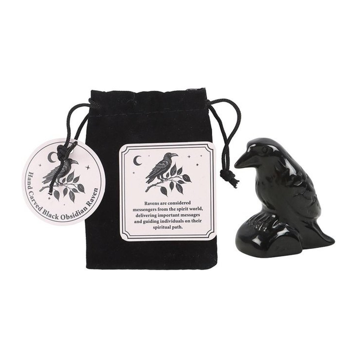 Etwas Anderes Obsidian Rabe Ornament in Schwarz - Bild 1