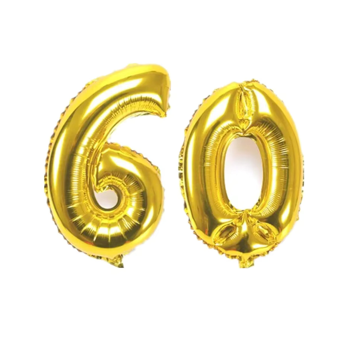 eTya Goldfarbene Luftballons mit Zahlen für Geburtstag und Hochzeitstag, 32 Zoll, Set für Erwachsene - Bild 2