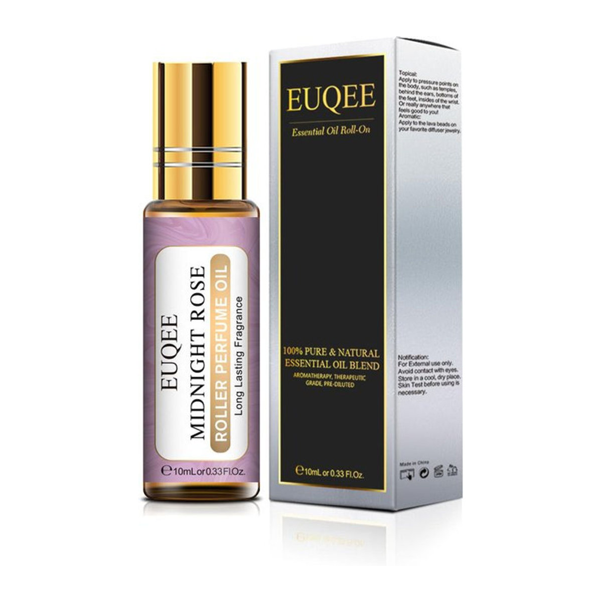 EUQEE Midnight Rose Roller-Parfümöl mit ätherischen Düften für Luftbefeuchter und Hautpflege, 10 ml - Bild 1