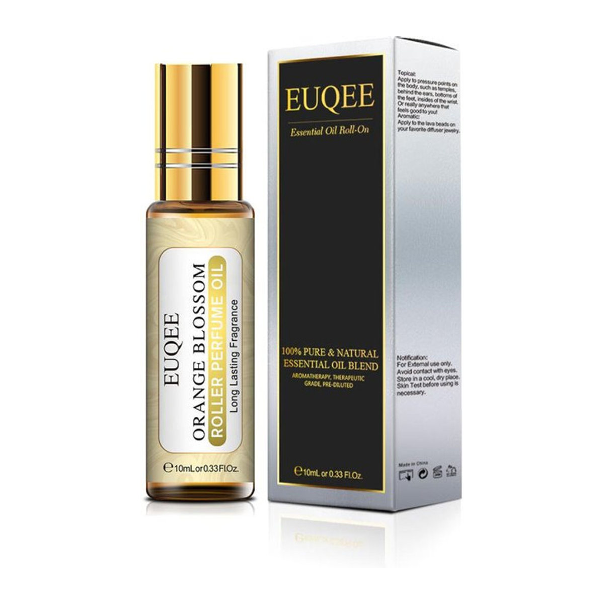 EUQEE Roller-Parfümöl 10 ml für Luftbefeuchter und Hautpflege mit Duftnoten von Veilchen, Kokosnuss, Vanille und Orangenblüte - Bild 1
