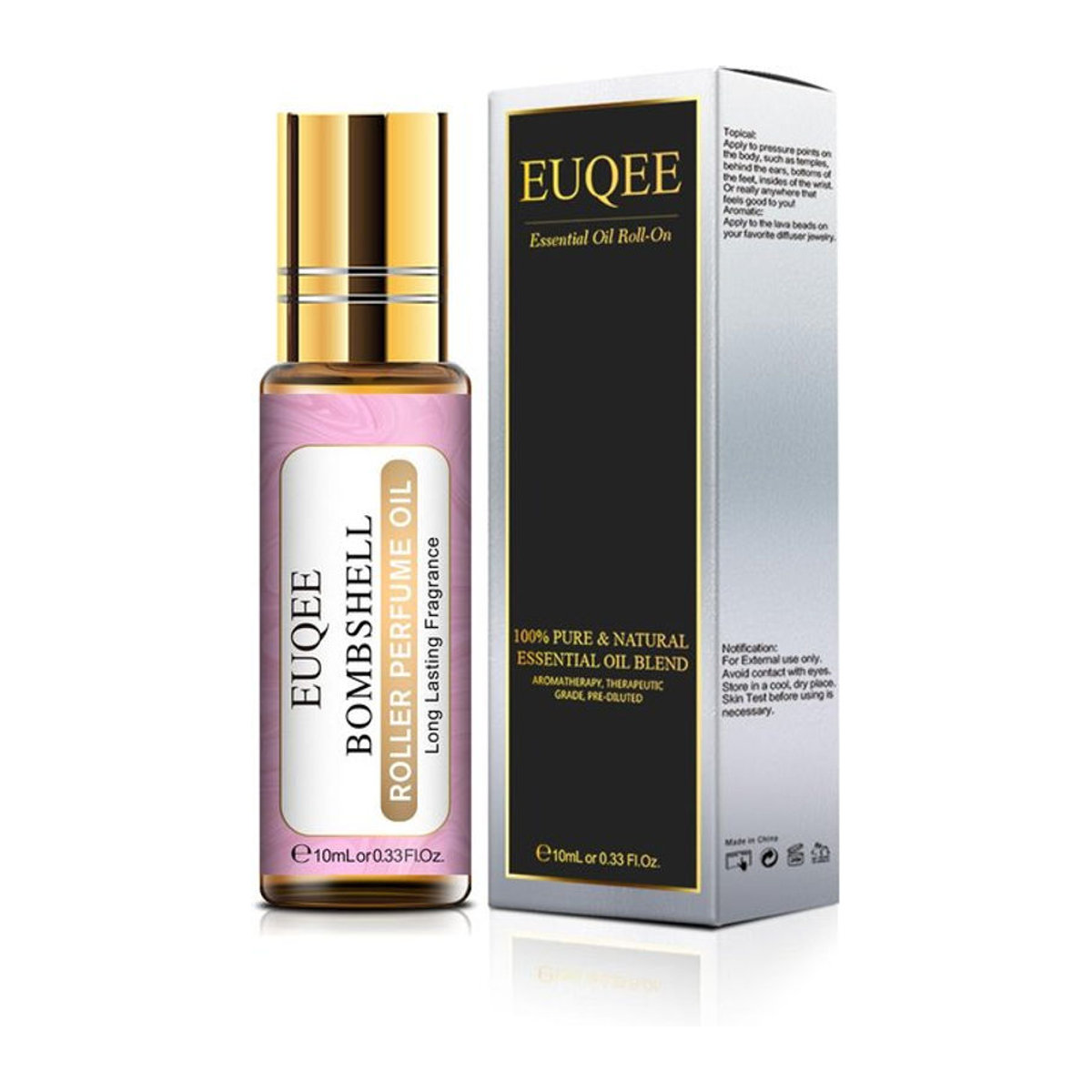 EUQEE Roller-Parfümöl Bombshell mit Veilchen, Kokosnuss und Vanille für Luftbefeuchter und Hautpflege, 10 ml - Bild 1