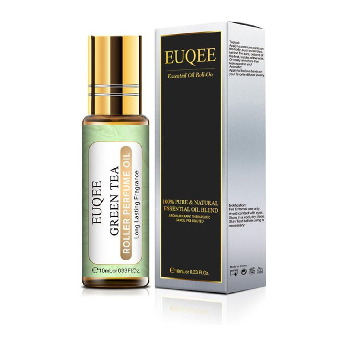 EUQEE Roller-Parfümöl für Luftbefeuchter und Hautpflege, 10 ml, verschiedene Düfte wie Veilchen, Kokosnuss, Vanille und Green Tea - Bild 1
