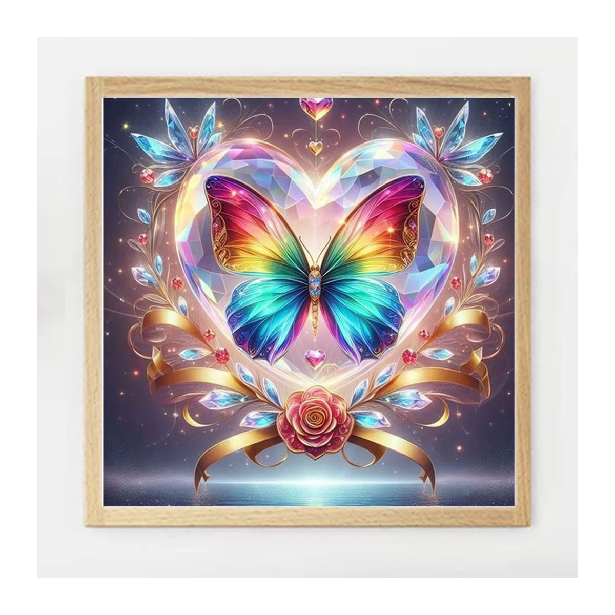 Ever shine DIY Diamant Mosaik Schmetterling und Blumen Wanddekoration in Mehrfarbig mit Strasssteinen - Bild 4