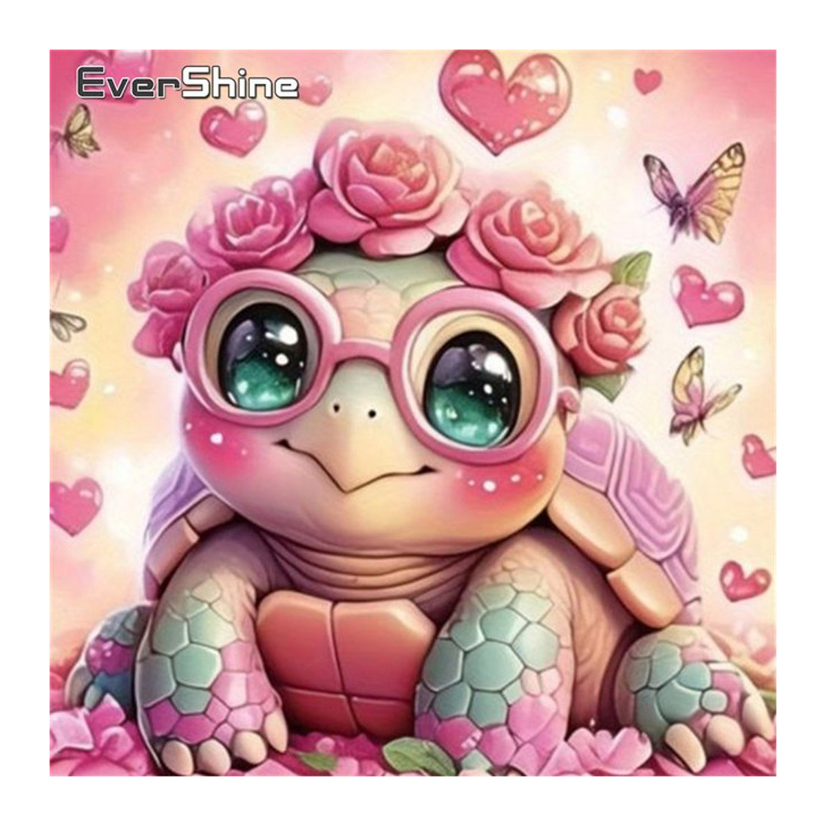 Ever shine DIY Diamantmalerei Schildkröte als Wanddekoration für Kinder in Mehrfarbig - Bild 1