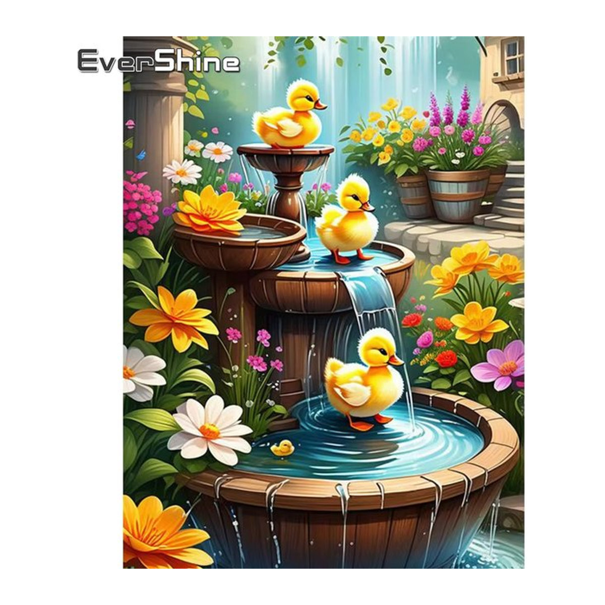 Ever shine DIY Mosaik Set Ente mit Diamant Stickerei in Mehrfarbig zur Wanddekoration, B/H: 20 x 20 cm - Bild 1