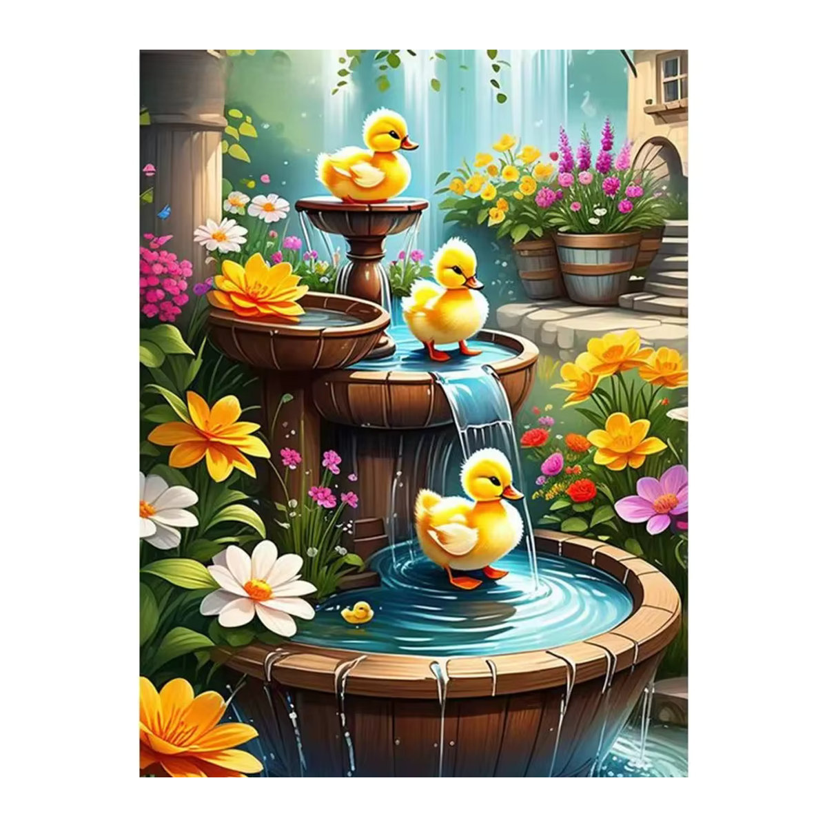 Ever shine DIY Mosaik Set Ente mit Diamant Stickerei in Mehrfarbig zur Wanddekoration, B/H: 20 x 20 cm - Bild 4
