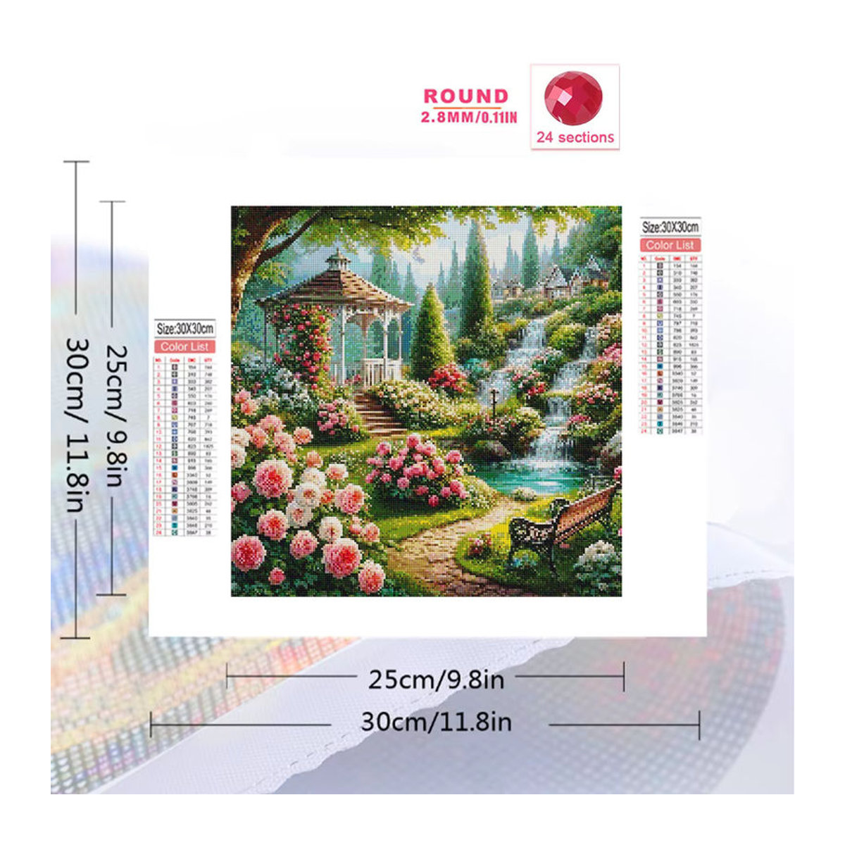 Evershine 5D Diamant Malerei Blumen Landschaft Mosaik Stickerei Bild in Mehrfarbig - Bild 2