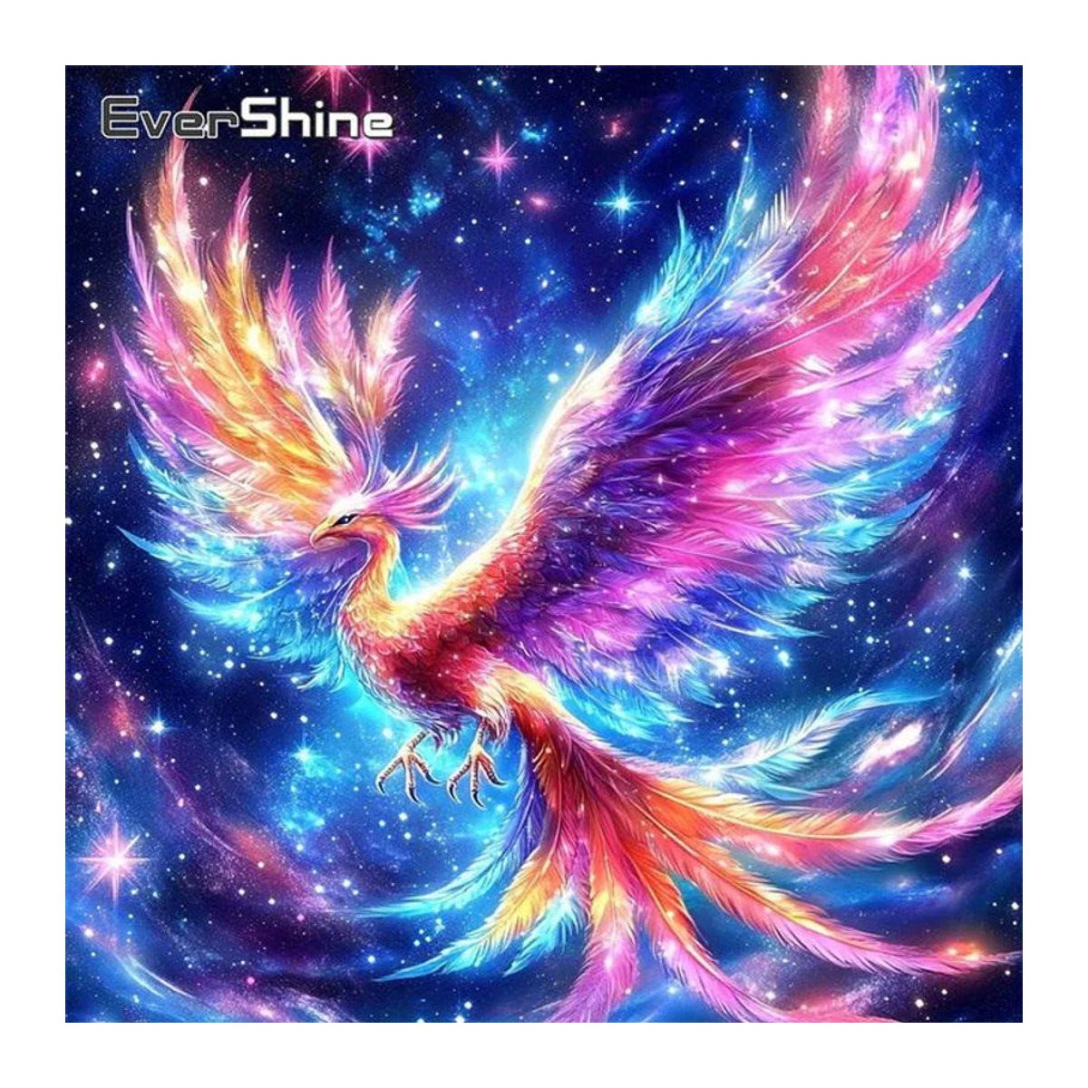 EverShine 5D DIY Diamant-Stickerei Phönix Mosaik Set, mehrfarbiges abstraktes Strass-Diamantmalerei Set für Hobby und Dekoration, vollquadratisch - Bild 1