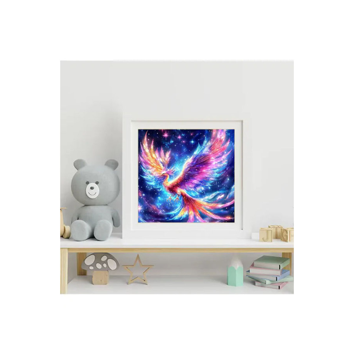 EverShine 5D DIY Diamant-Stickerei Phönix Mosaik Set, mehrfarbiges abstraktes Strass-Diamantmalerei Set für Hobby und Dekoration, vollquadratisch - Bild 4