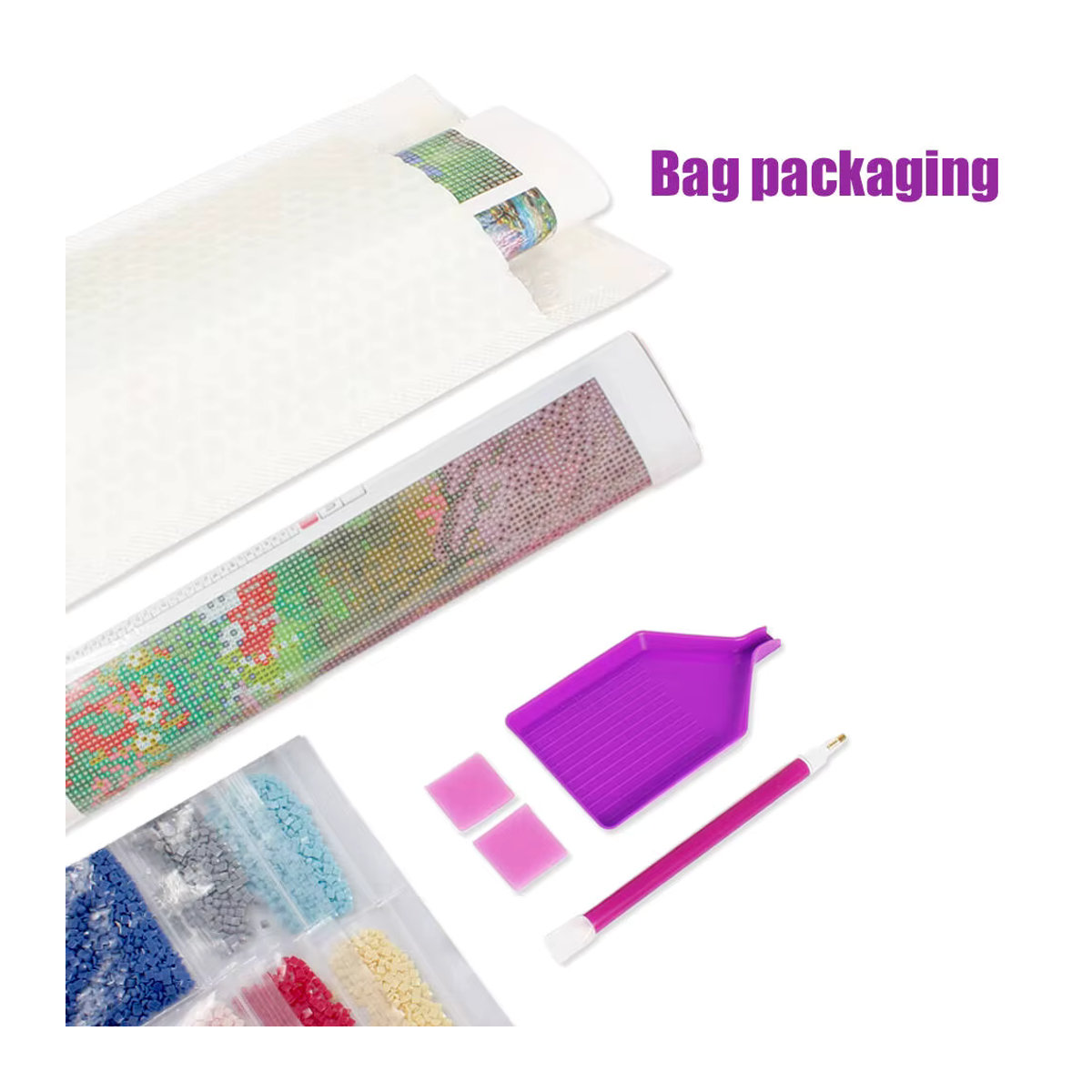 Evershine DIY Diamantmalerei Leuchtturm und Meer Landschaft als rundes Mosaik Wandbild in Mehrfarbig - Bild 4