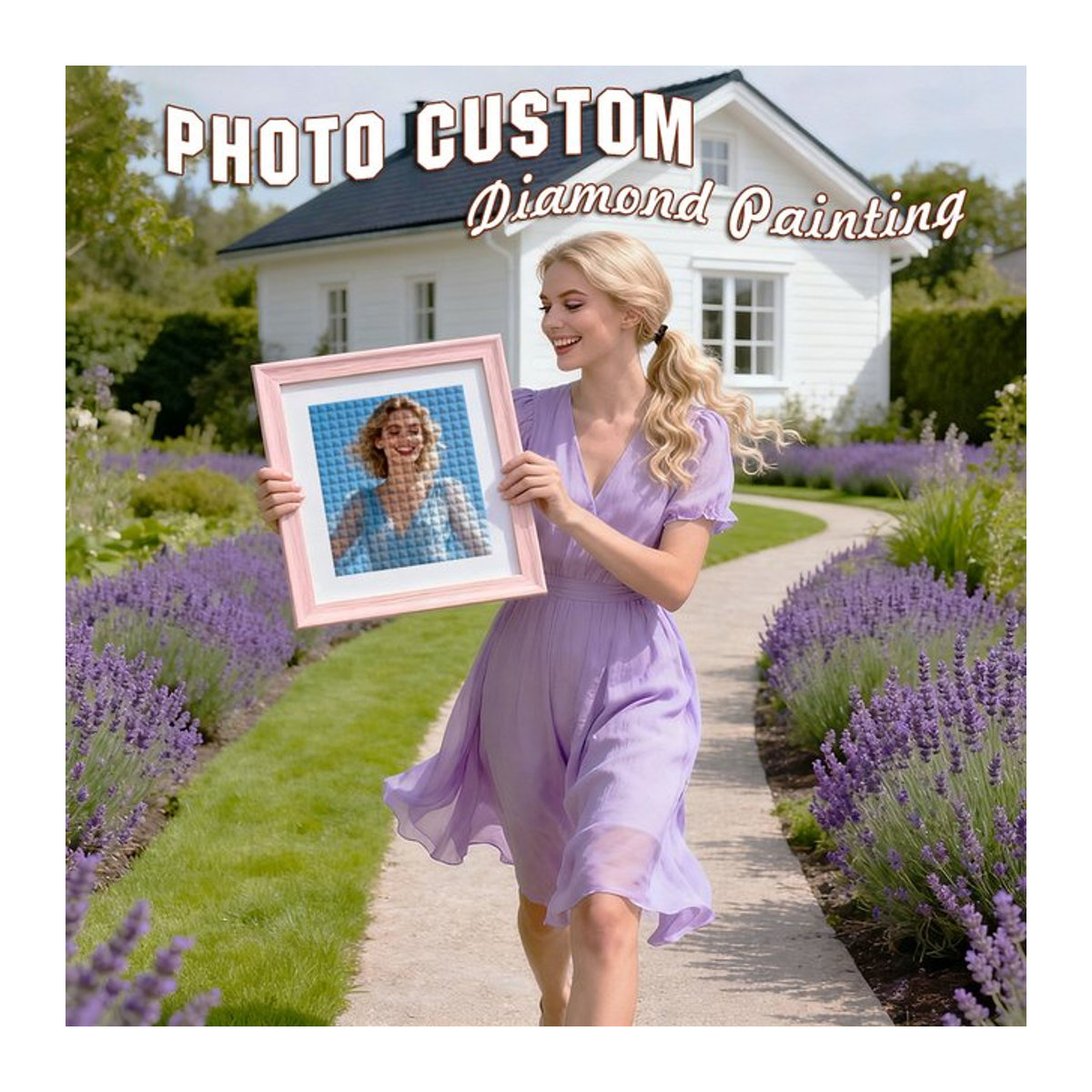 EverShine Personalisiertes Foto-Diamantgemälde mit quadratischen oder runden Bohrern als DIY-Mosaik-Stickerei in Mehrfarbig - Bild 1
