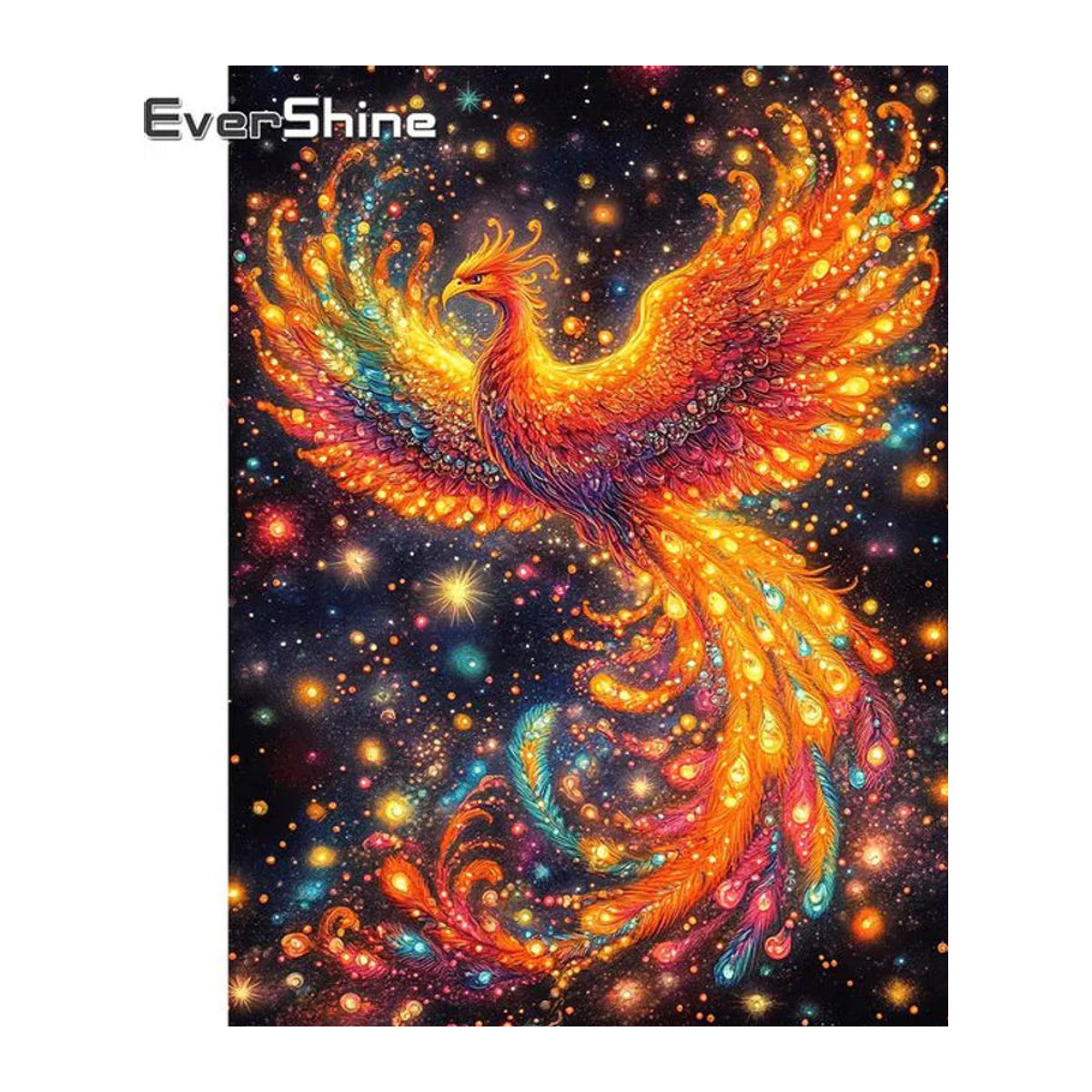 EverShine Tier-Diamant-Gemälde Phoenix-Kreuzstich-Set als mehrfarbiges Strass-Mosaik zur Heimdekoration - Bild 1