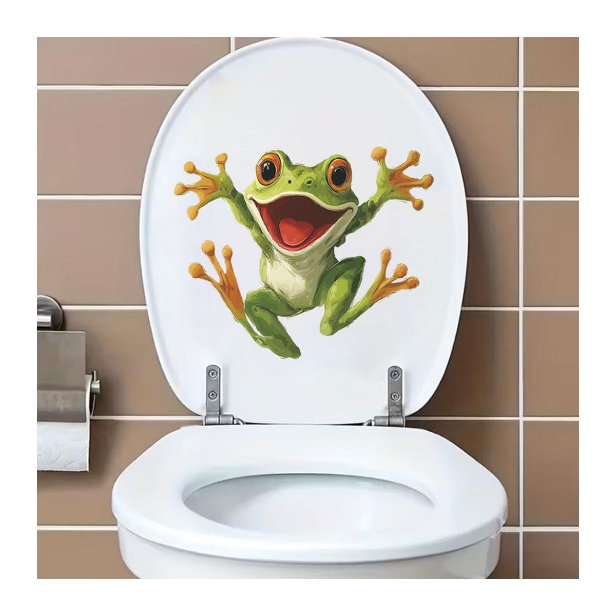 Everyday Home Wanddekorations-Aufkleber mit personalisiertem Cartoon-Frosch in Grün, B: 20 cm, H: 24 cm - Bild 2