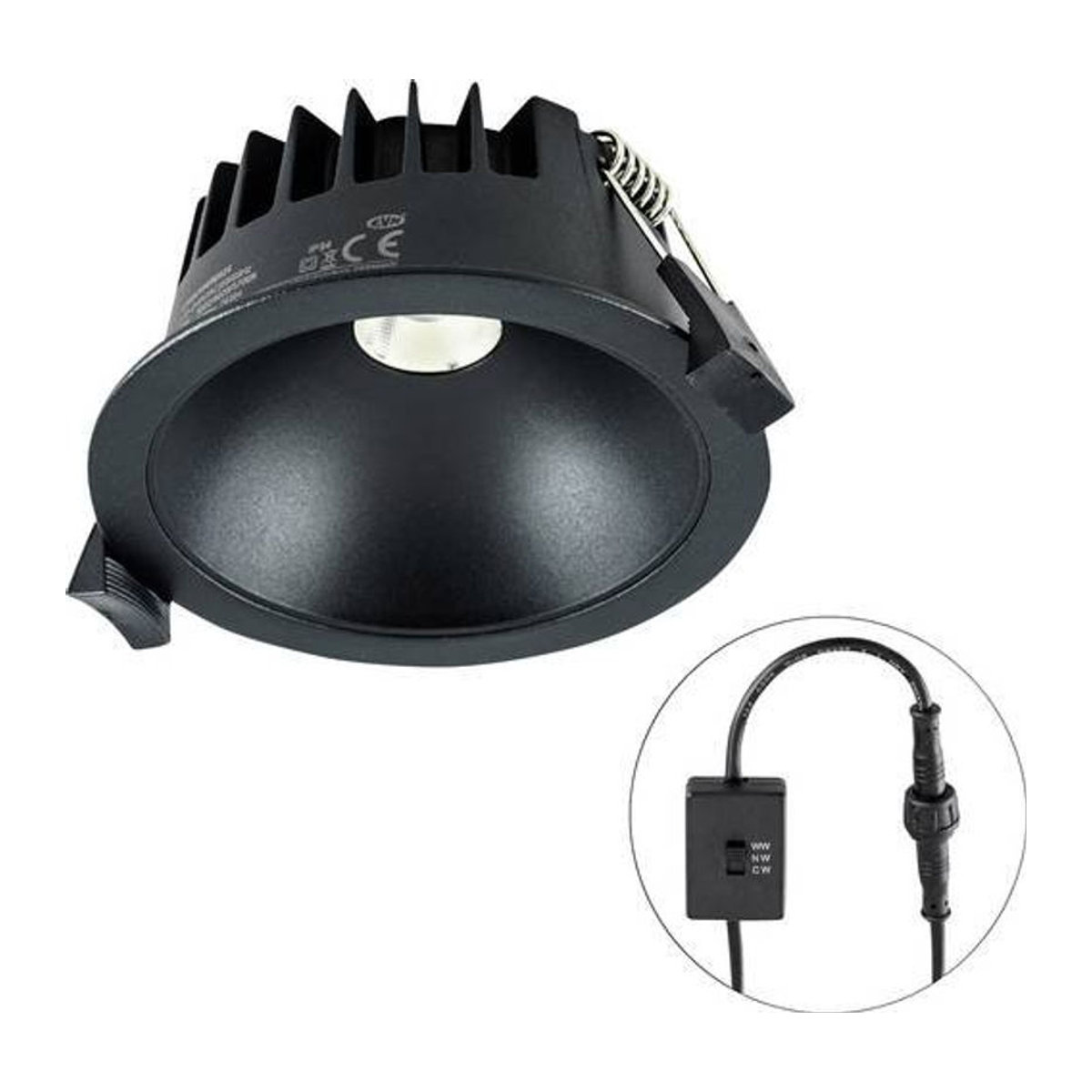 EVN LED-Einbaustrahler C54N10090925 Schwarz 10W Minimalistisch - Bild 1