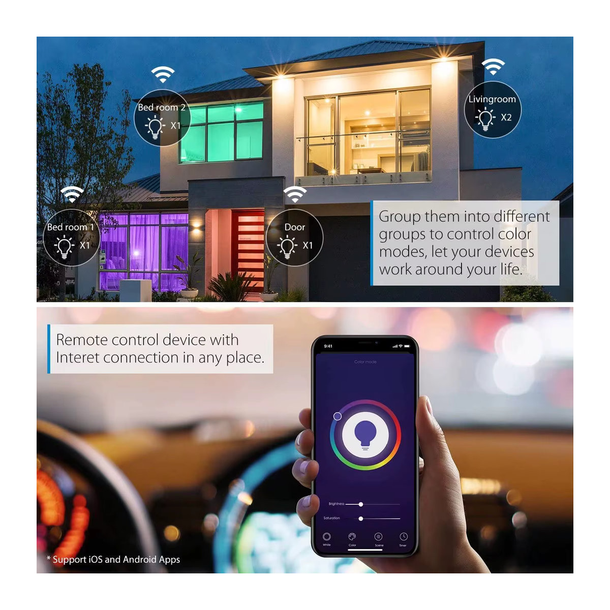 Ewelink Smart Bulb E27 LED-Lampe RGB+WW+CW mit WiFi und Zigbee, 18W, Bunt - Bild 3