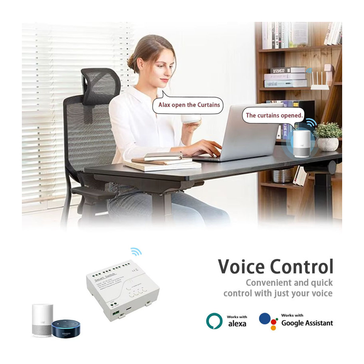 eWeLink Smart Wifi Switch Modul 4 Kanäle Relais in Weiß für Alexa und Google Home - Bild 3